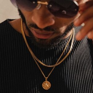 Nevaeh Curb Chain Necklace - 18K Gold Plated